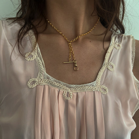 Fob chain lariat necklace